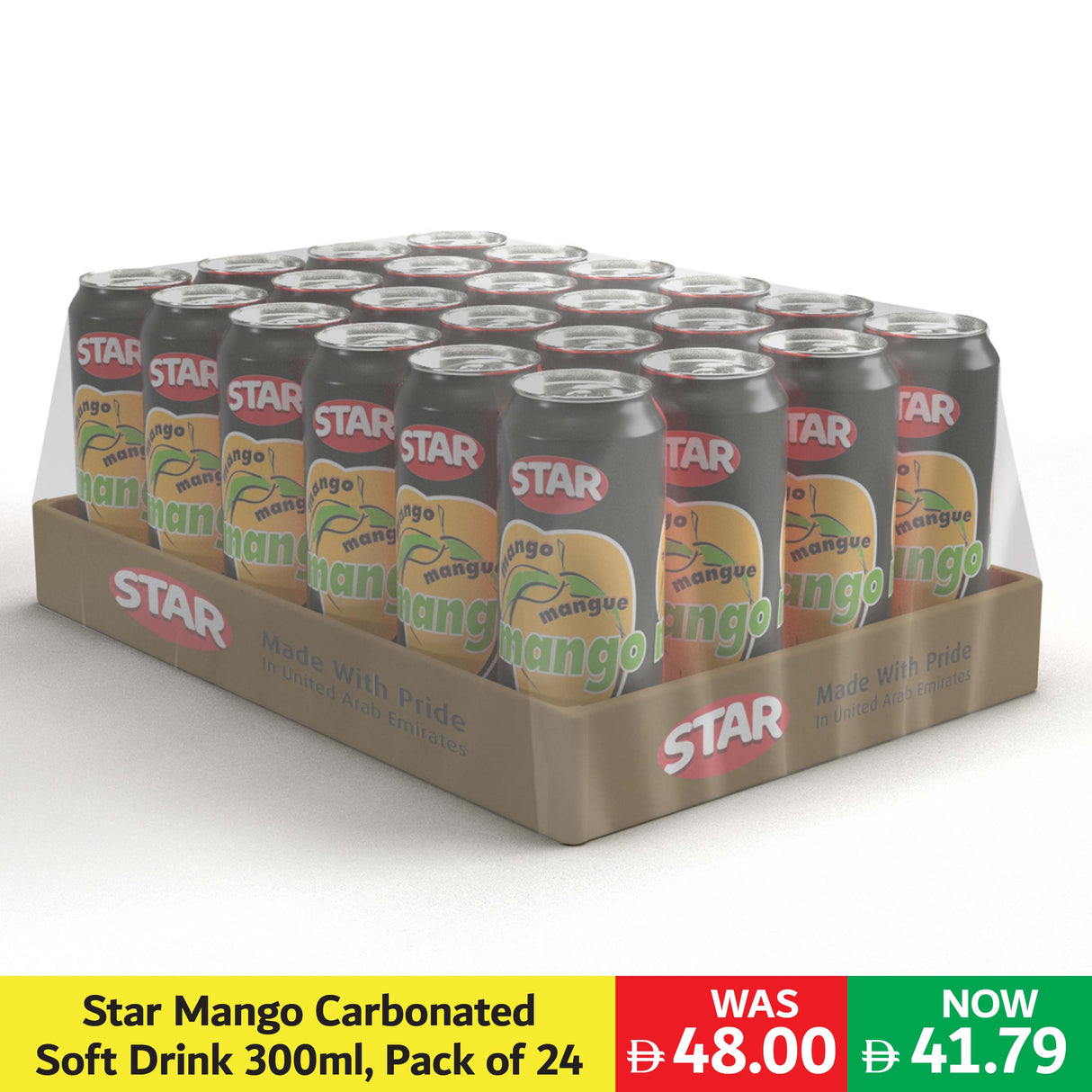 Star Mango Carbonated Soft Drink 300ml, Pack of 24