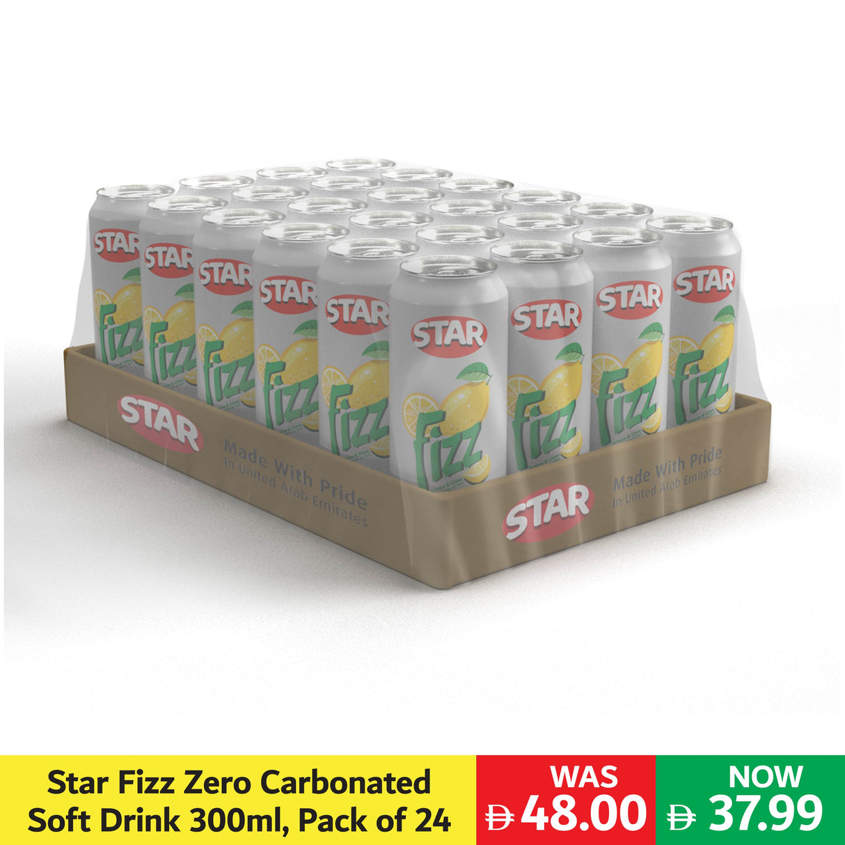 Star Fizz Zero Carbonated Soft Drink 300ml, Pack of 24