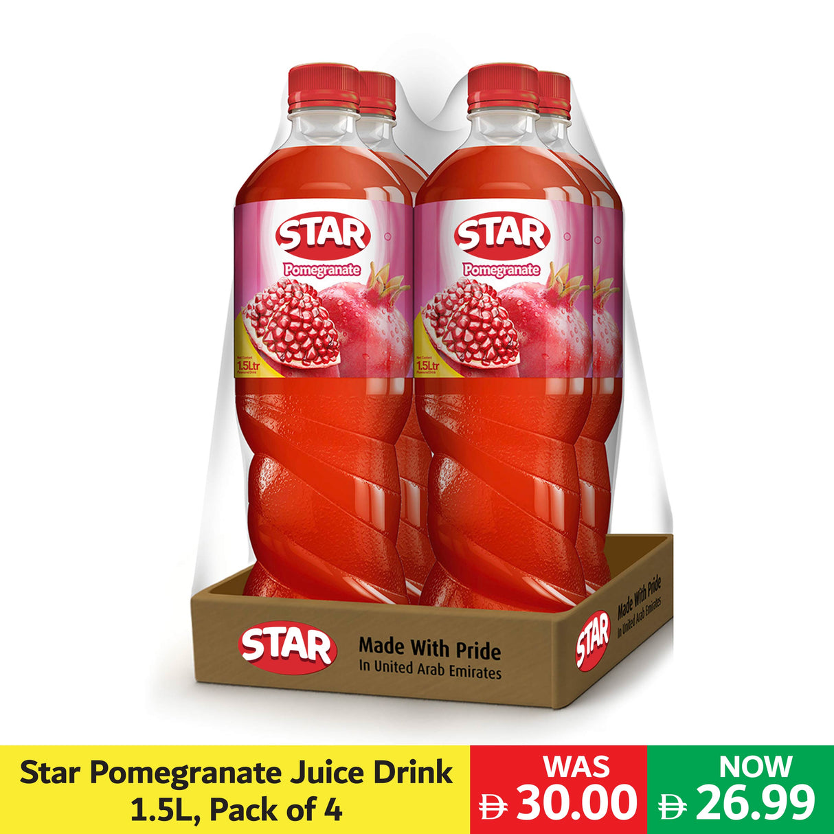 Star Pomegranate Juice Drink 1.5Ltr, Pack of 4