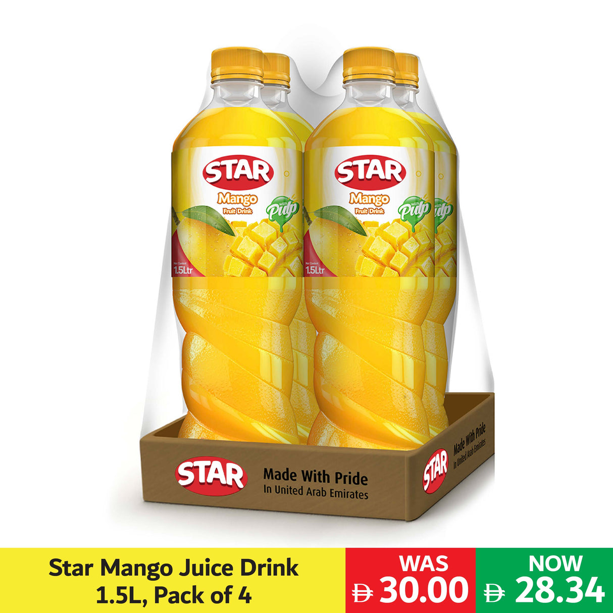 Star Mango Juice Drink 1.5L, Pack of 4