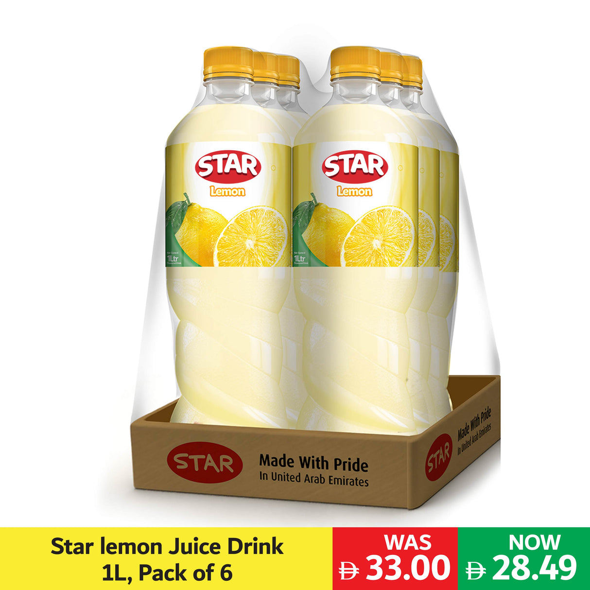 Star lemon Juice Drink 1L, Pack of 6