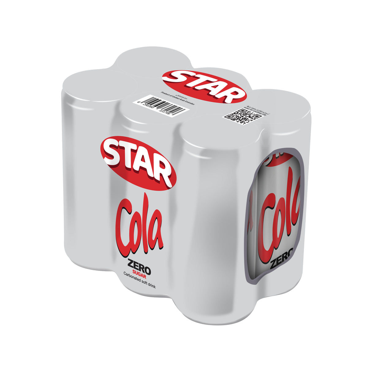 Star Cola Zero Carbonated Soft Drink 300ml, Pack of 6