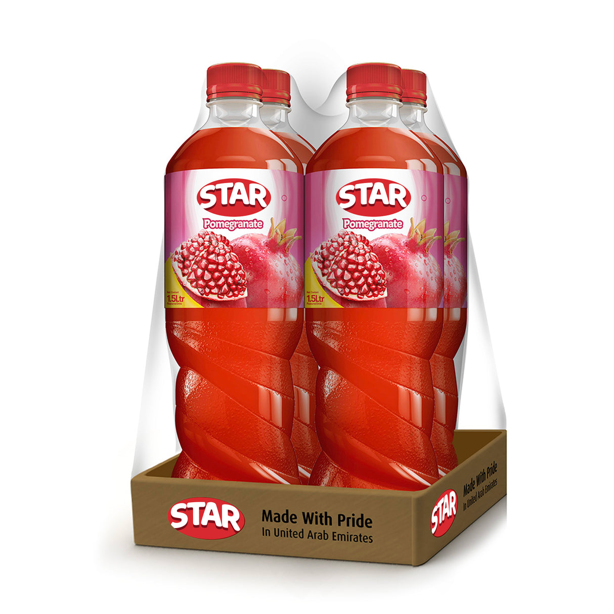 Star Pomegranate Juice Drink 1.5L, Pack of 4
