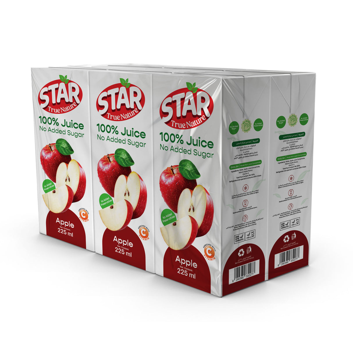 Star Apple 100% Juice Tetra 225ml x 6