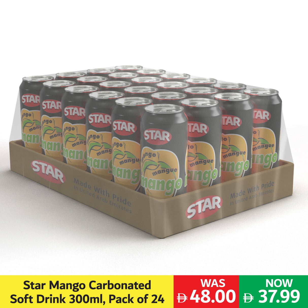 Star Mango Carbonated Soft Drink 300ml, Pack of 24