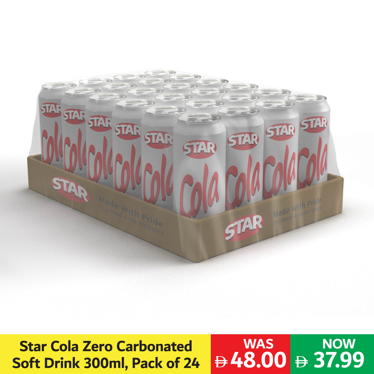 Star Cola Zero Carbonated Soft Drink 300ml, Pack of 24