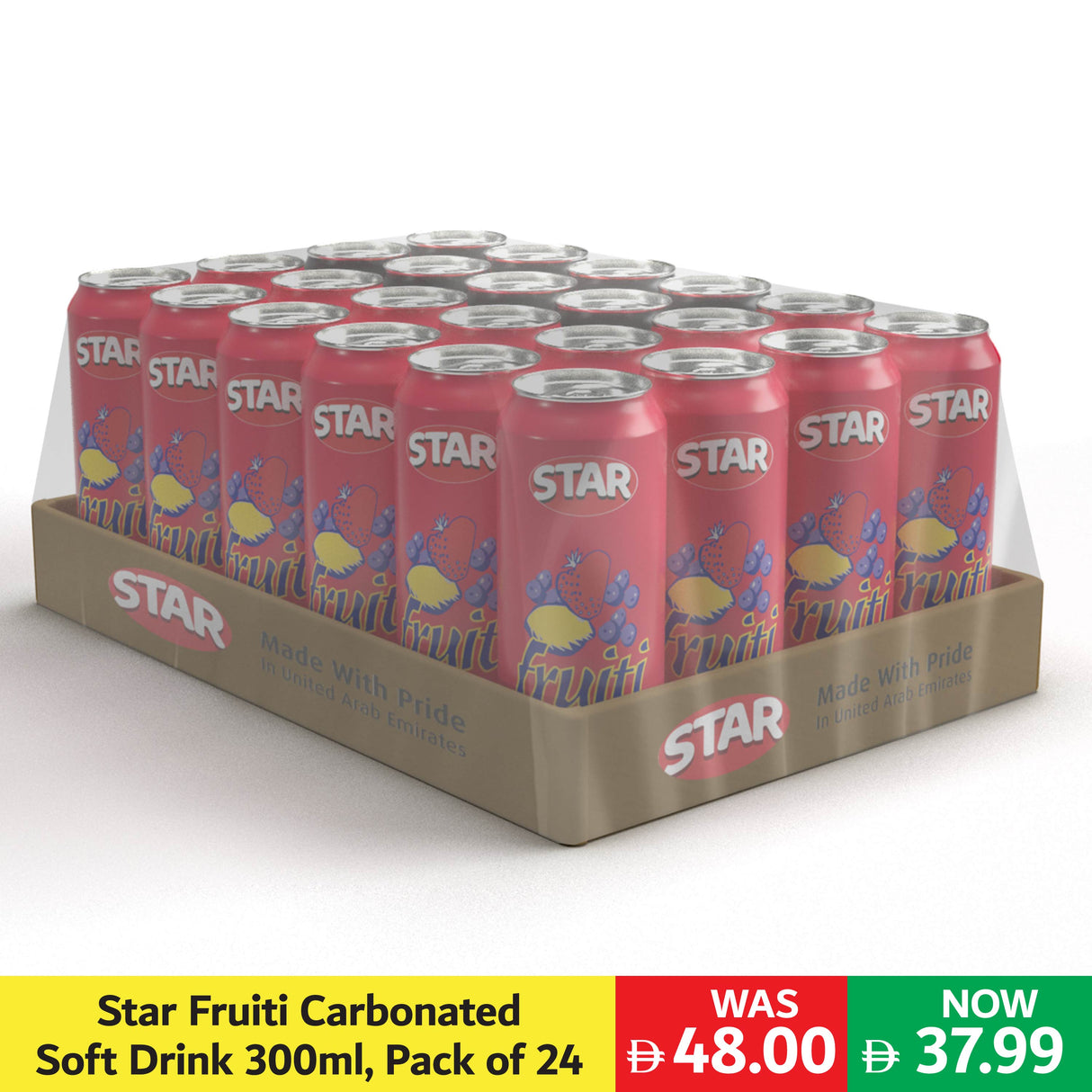 Star Fruiti Carbonated Soft Drink 300ml, Pack of 24
