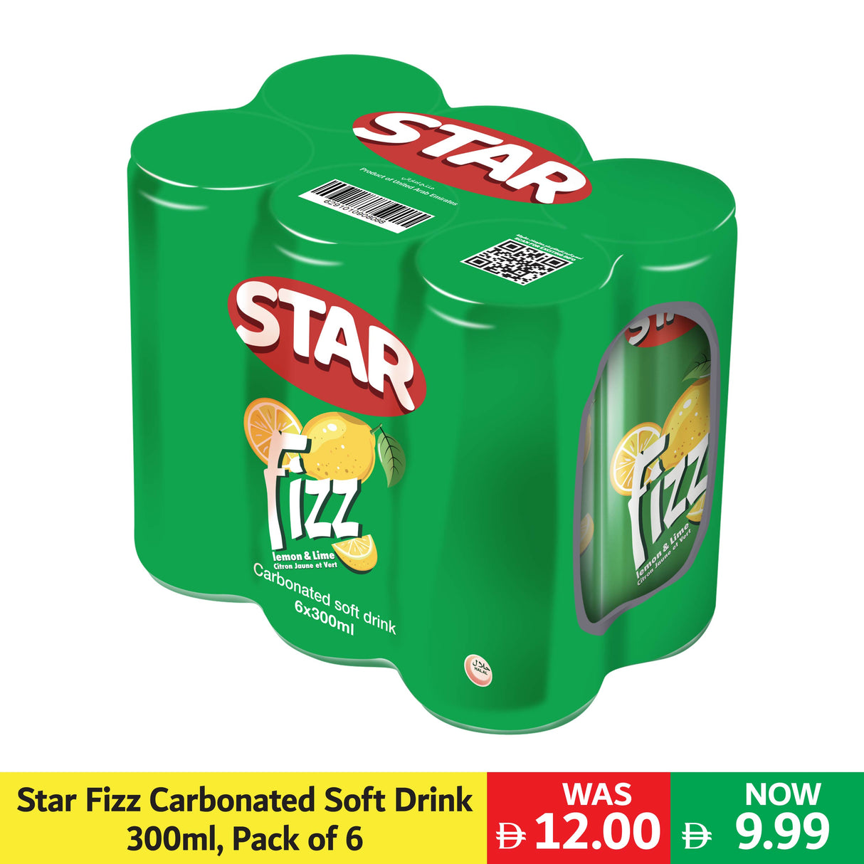 Star Fizz Carbonated Soft Drink 300ml, Pack of 6
