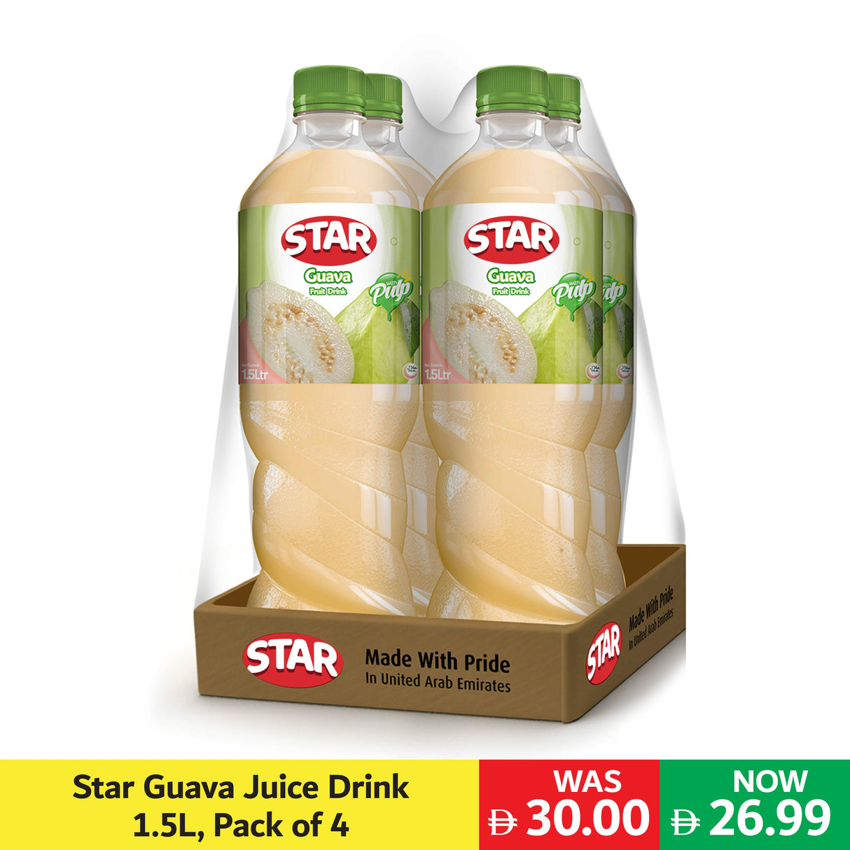 Star Guava Juice Drink 1.5Ltr, Pack of 4