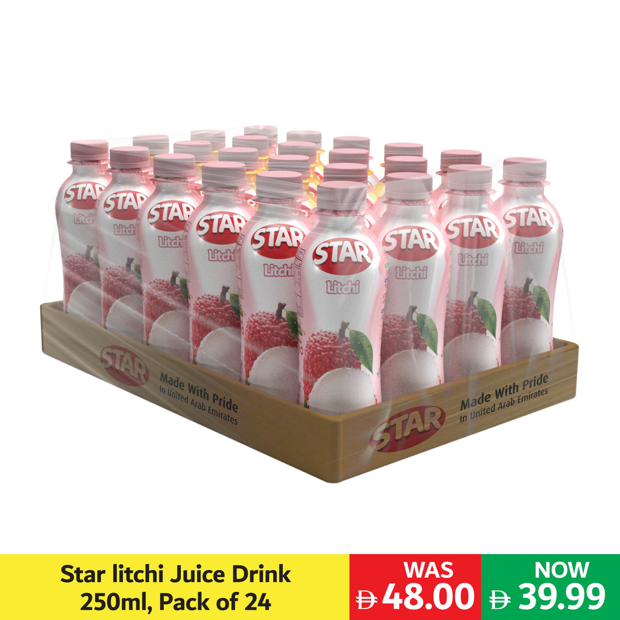 Star litchi Juice Drink 250ml, Pack of 24